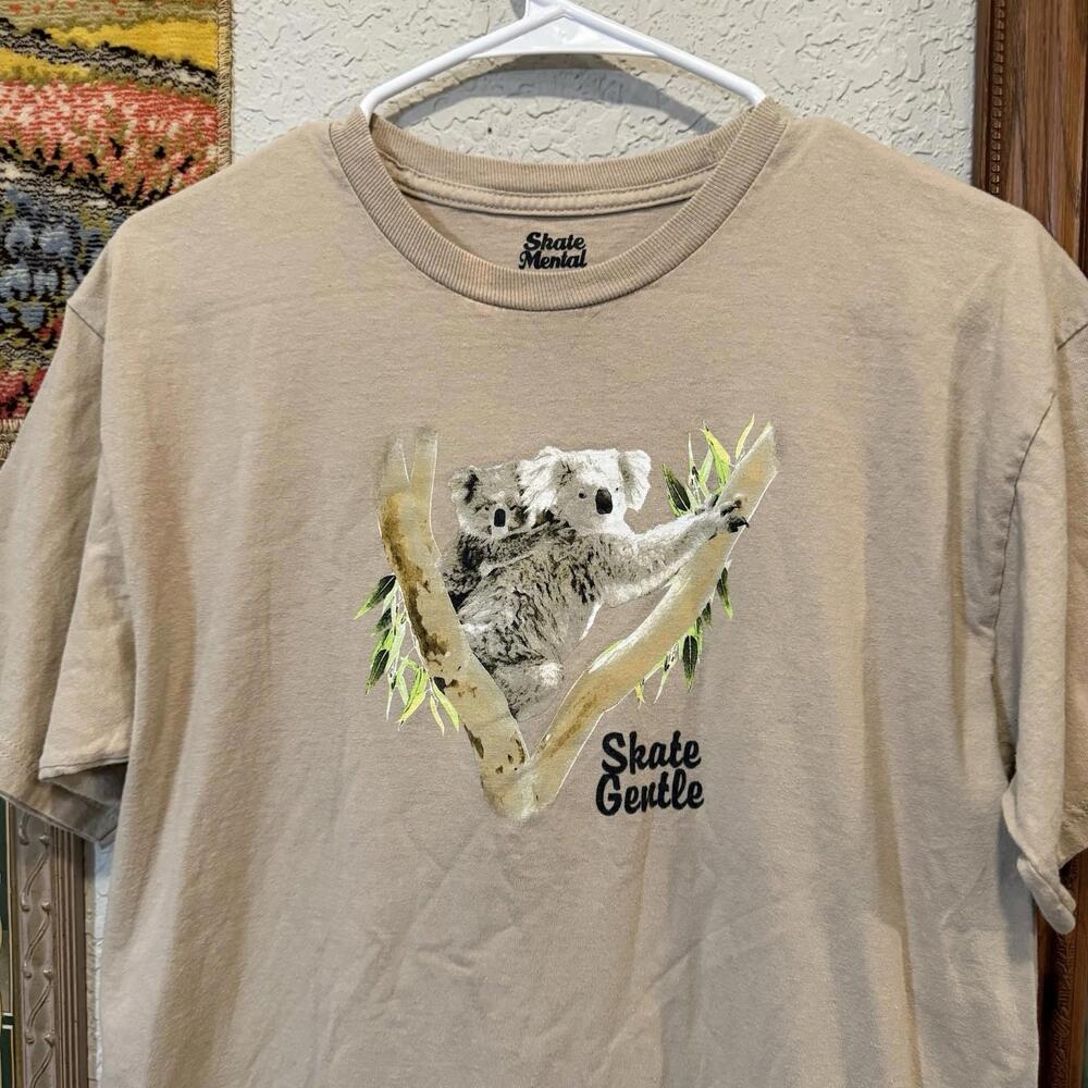 NWOT Skate Mental Skate Gentle Koala Skateboarding Designer Shirt Size Medium - Picture 3 of 6
